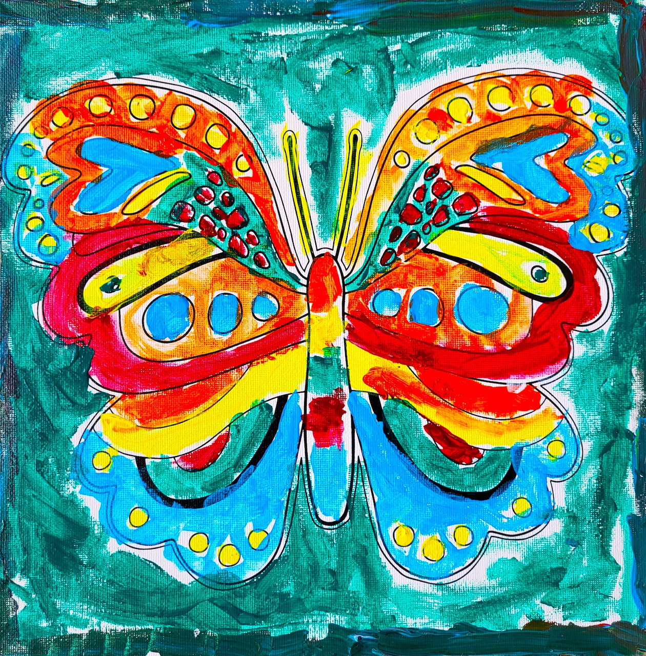 Colorful Butterfly Painting