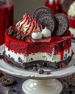 Red Velvet Oreo Cake