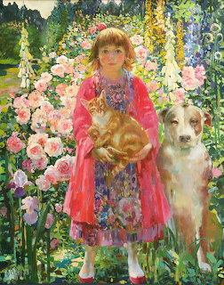 Child with Cat and Dog