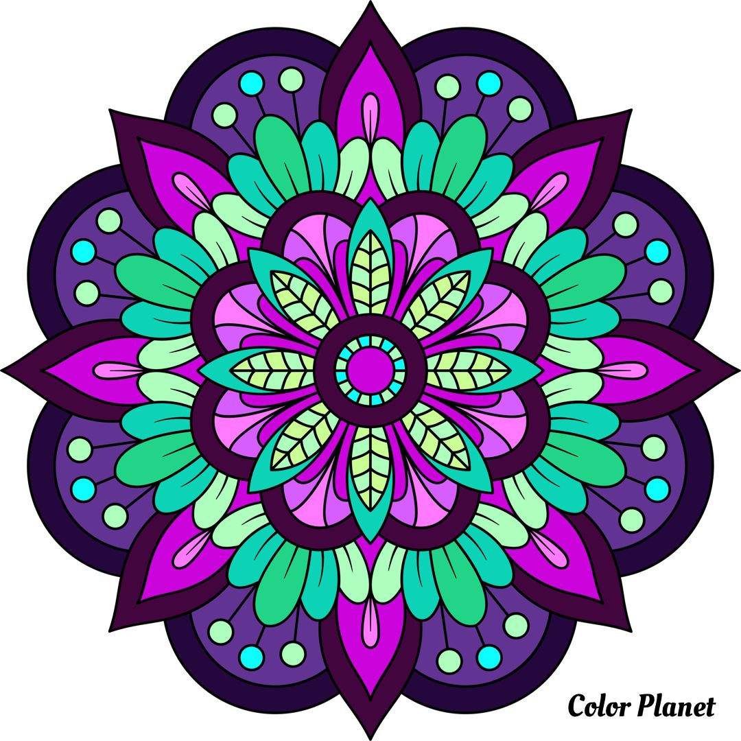 Vibrant Floral Mandala