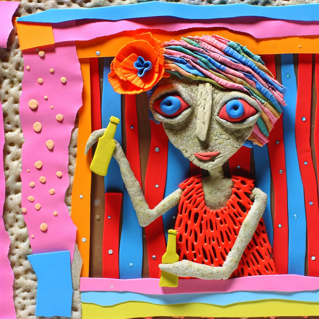 Colorful Art Doll Sculpture