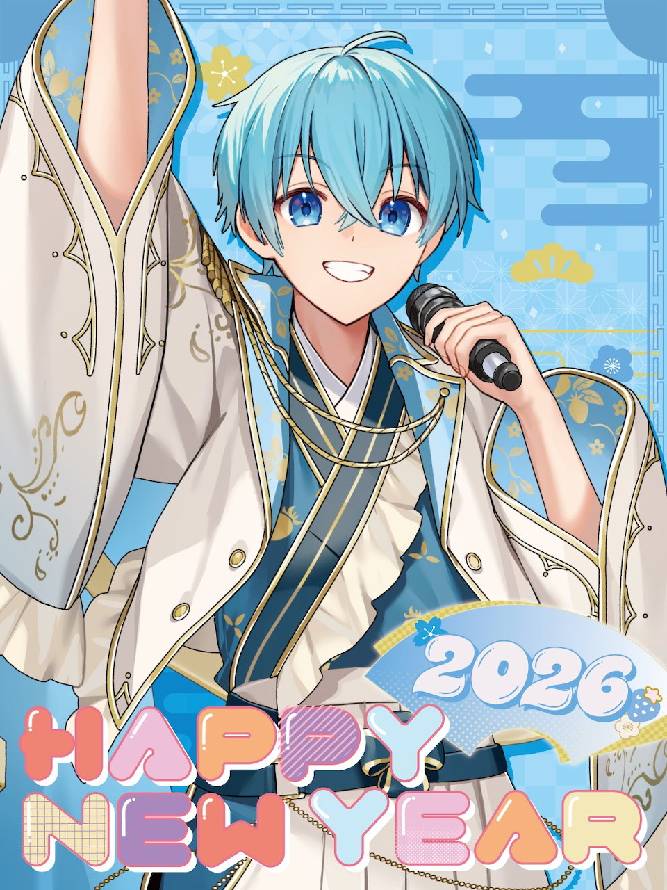 Anime illustration of Coron celebrating Happy New Year 2026