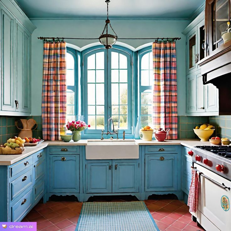 Turquoise Kitchen Interior
