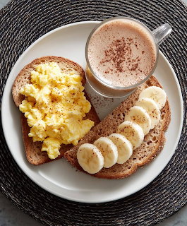 Scrambled Eggs On Toast Breakfast