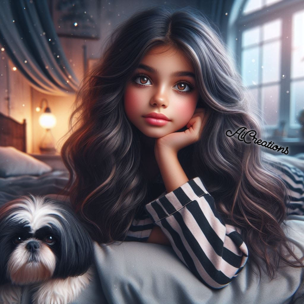 Girl with Dog
