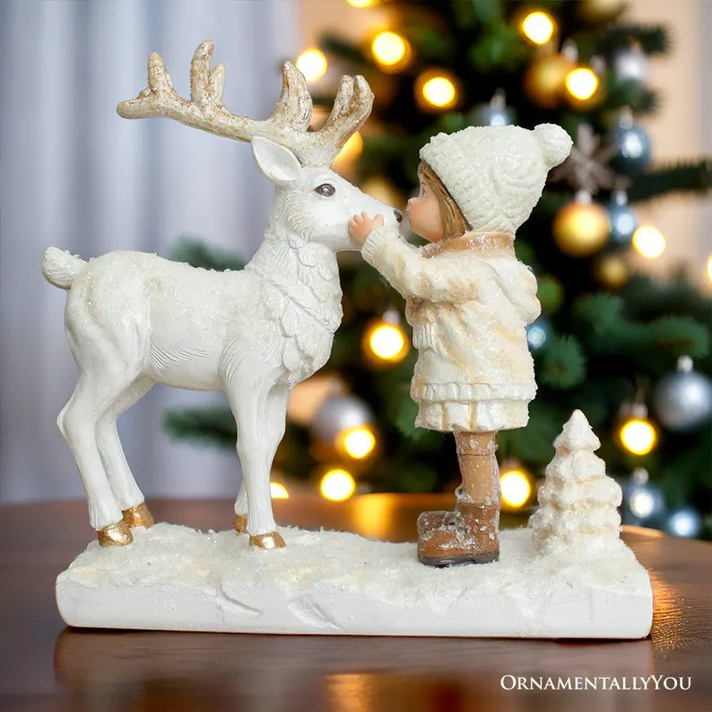 Winter Child and Reindeer