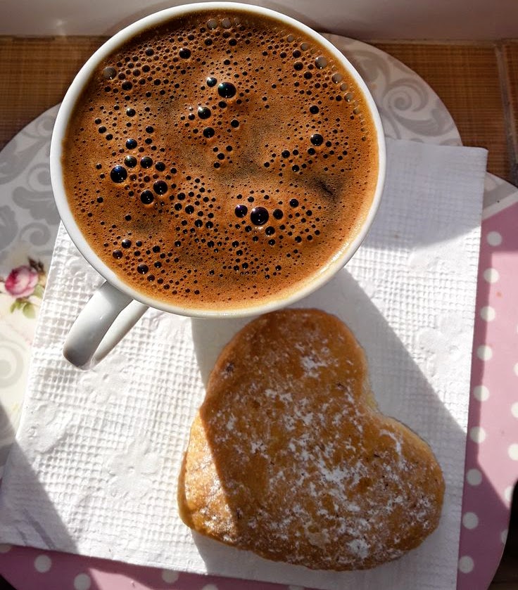 Coffee and Heart Donut