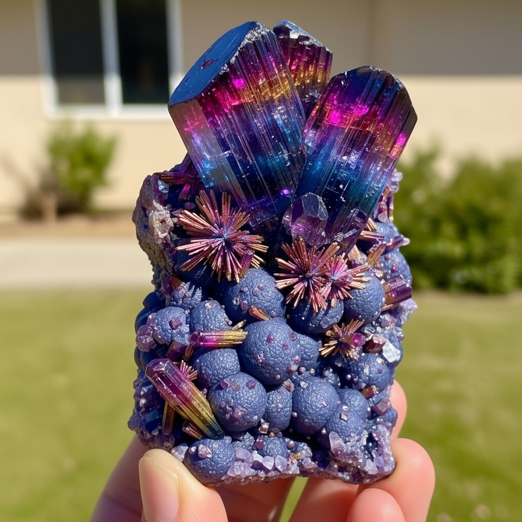 Iridescent Crystal Cluster