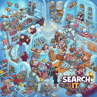 Winter Hotel Cartoon Scene