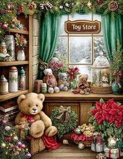 Christmas Toy Store Window