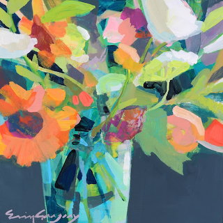 Abstract Floral Bouquet Painting