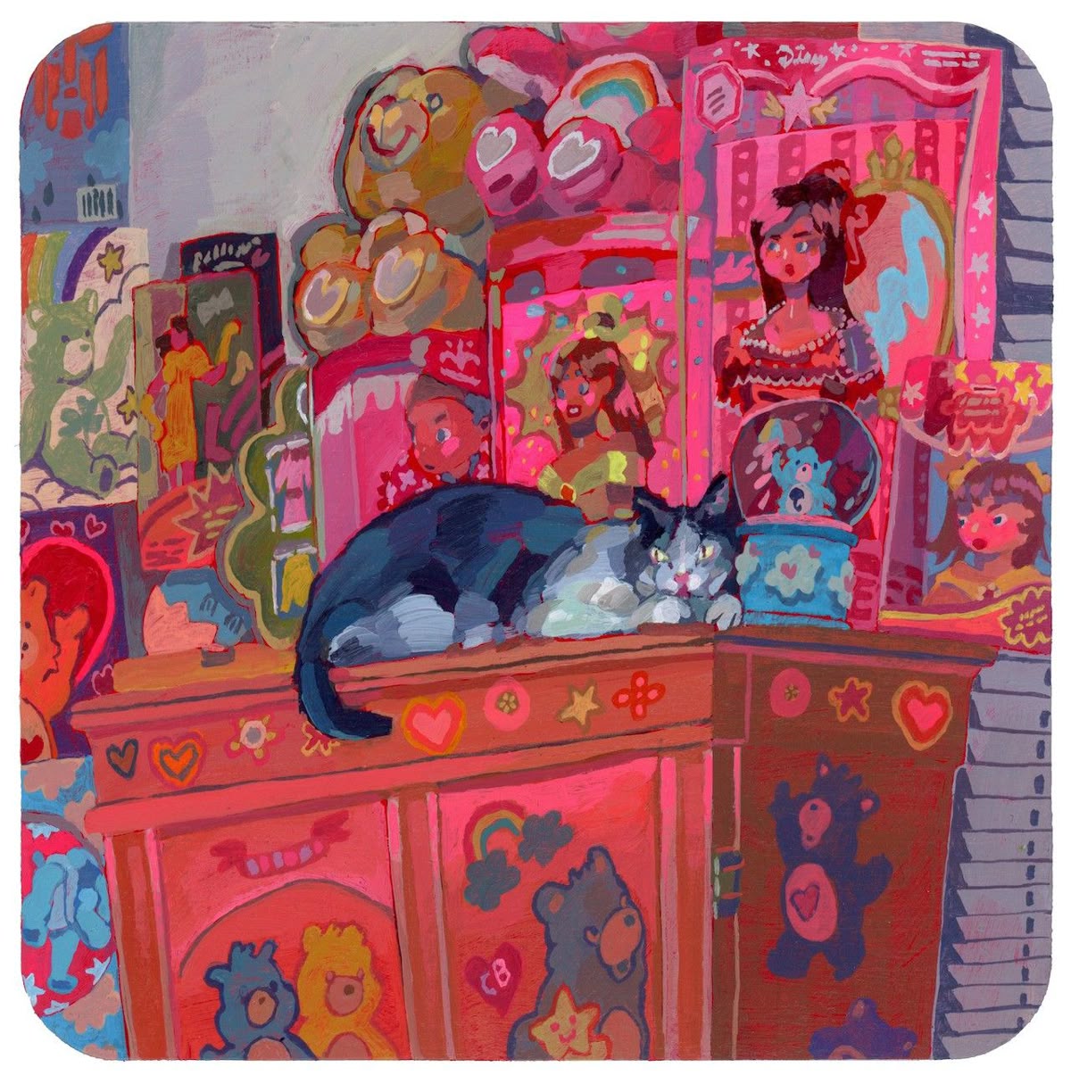 Sleeping Cat Illustration