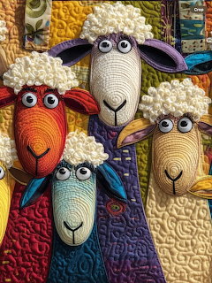 Colorful Quilted Sheep