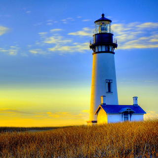Coastal Lighthouse at Sunset