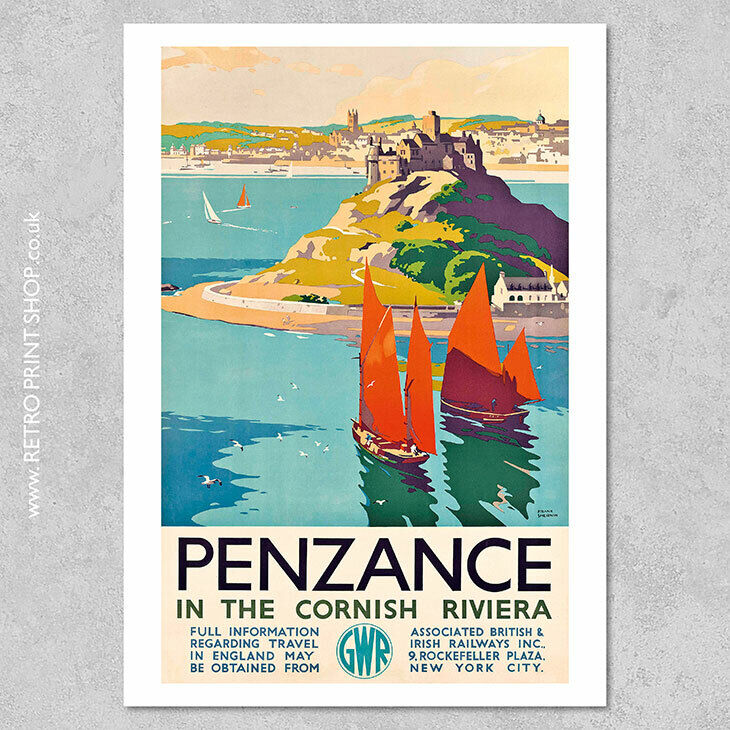 Vintage Penzance Travel Poster