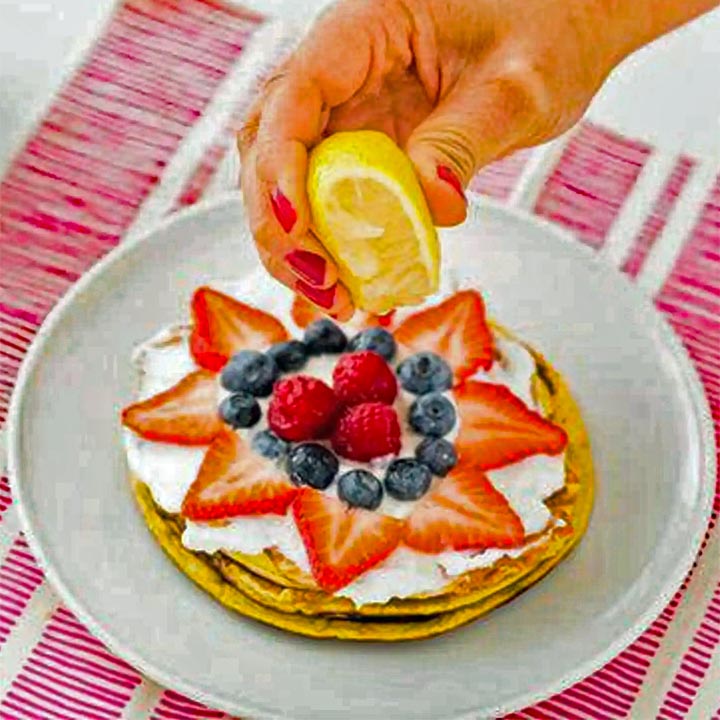 Pancakes and fruit