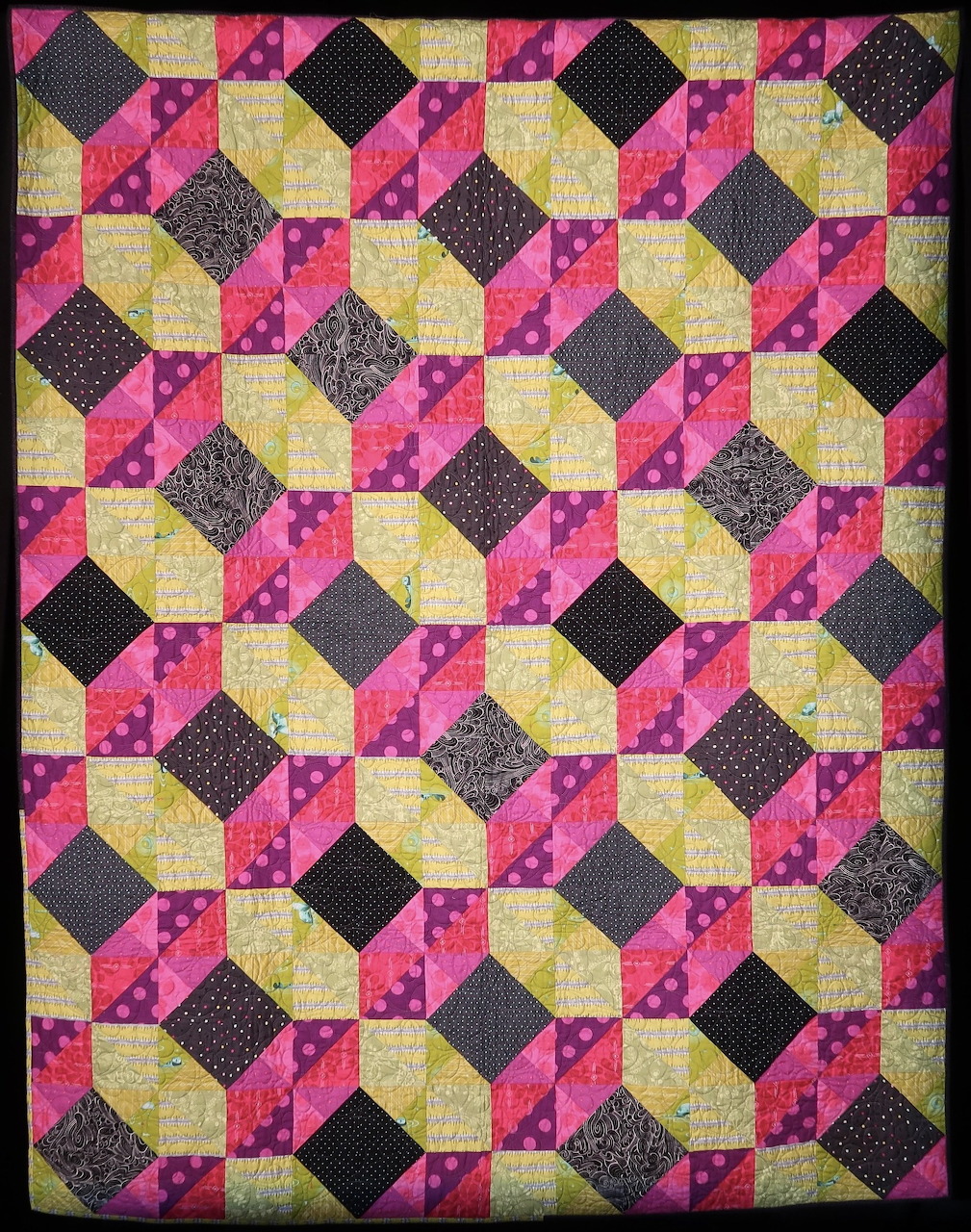 Twisted Turns Patchwork Quilt