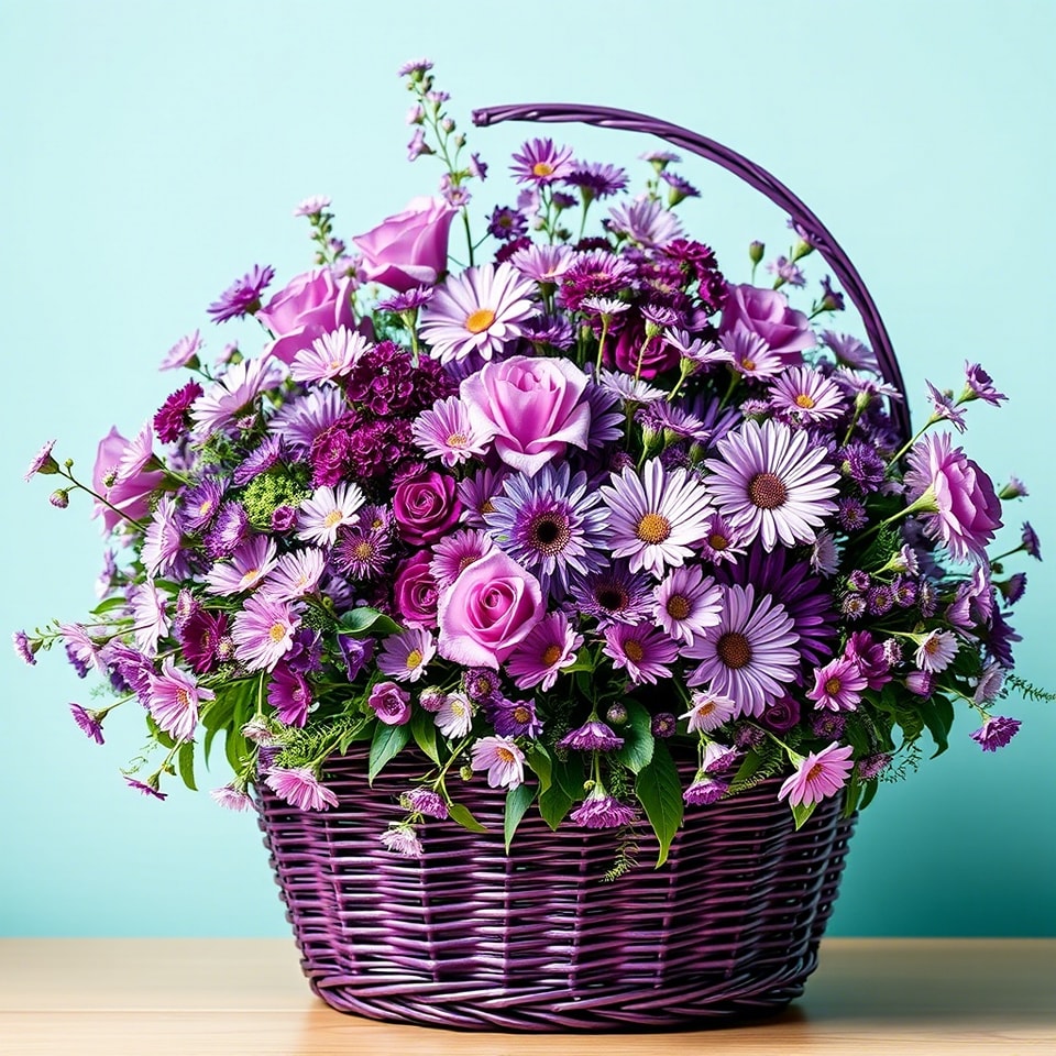Purple Flower Basket