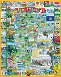 Vermont Map Collage