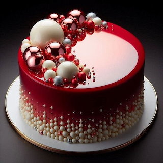 Red Sphere Cake