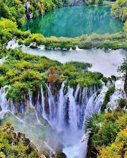 Cascading Waterfalls Green Lake