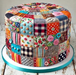 Patchwork Quilted Cake Design