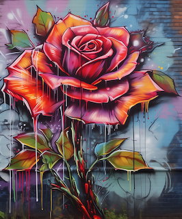 Red Rose Graffiti