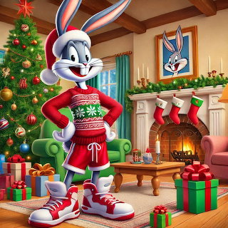 Bugs Bunny Christmas Living Room
