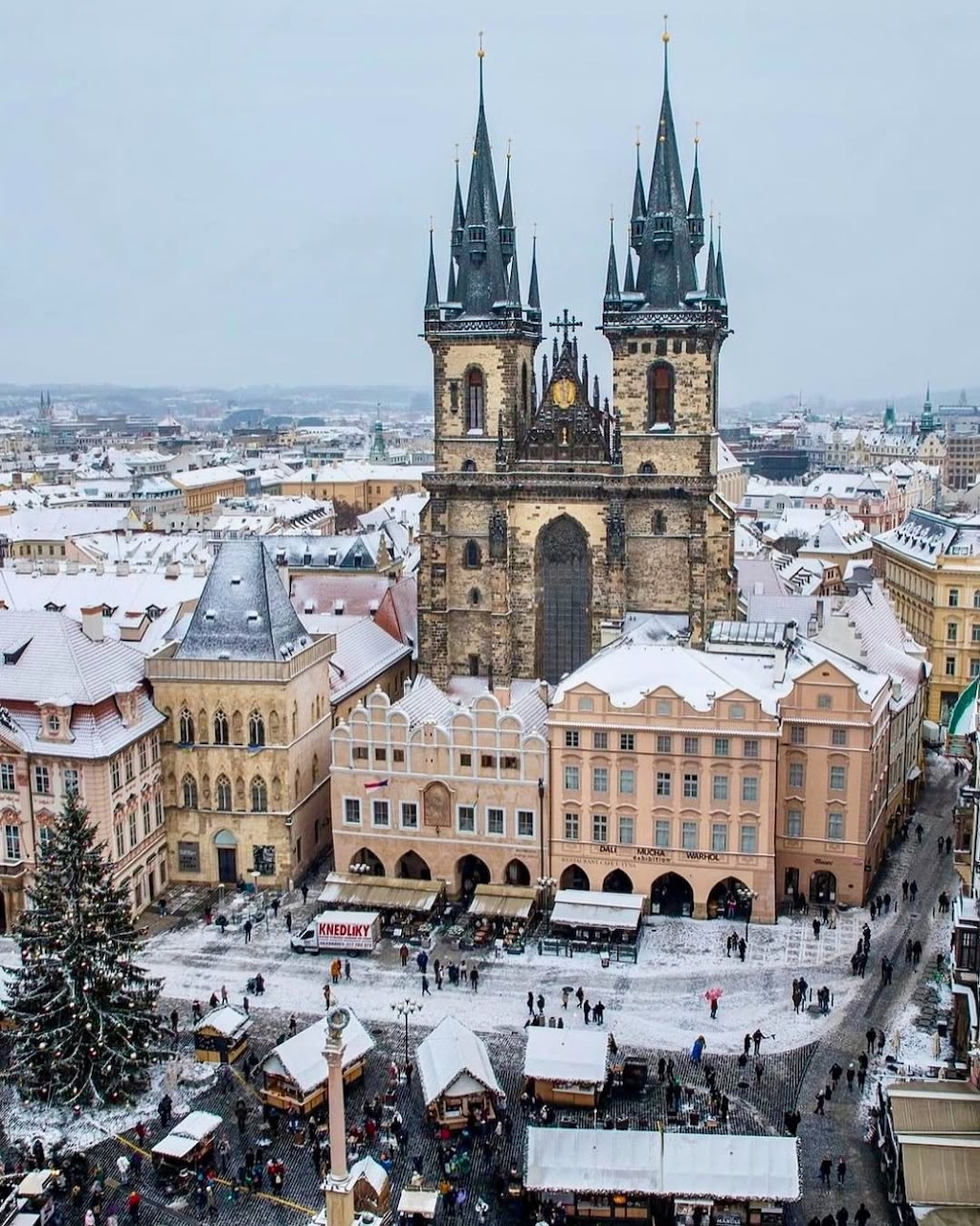 Prague Old Town Square Winter