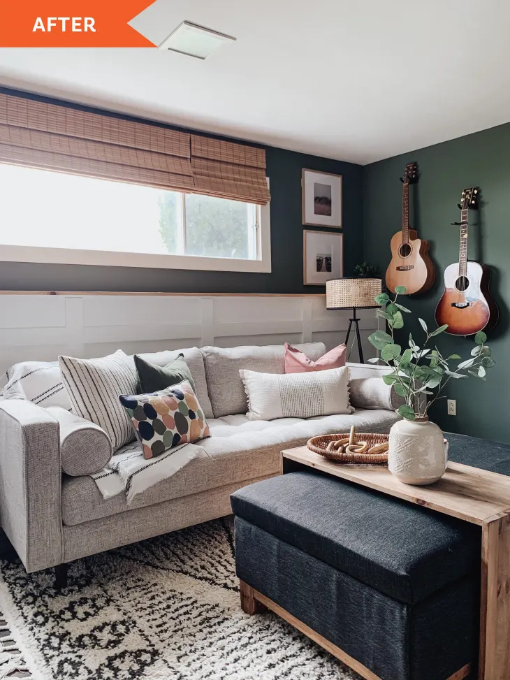 Modern Living Room with Guitars