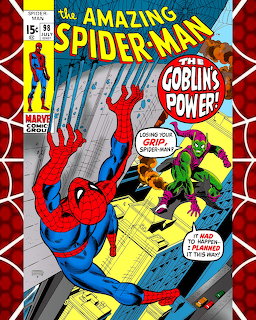 Amazing Spider-Man comic book cover showing Spider-Man and Green Goblin with 'The Goblin's Power!' headline