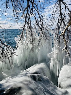 Frozen Lake Ontario Shore