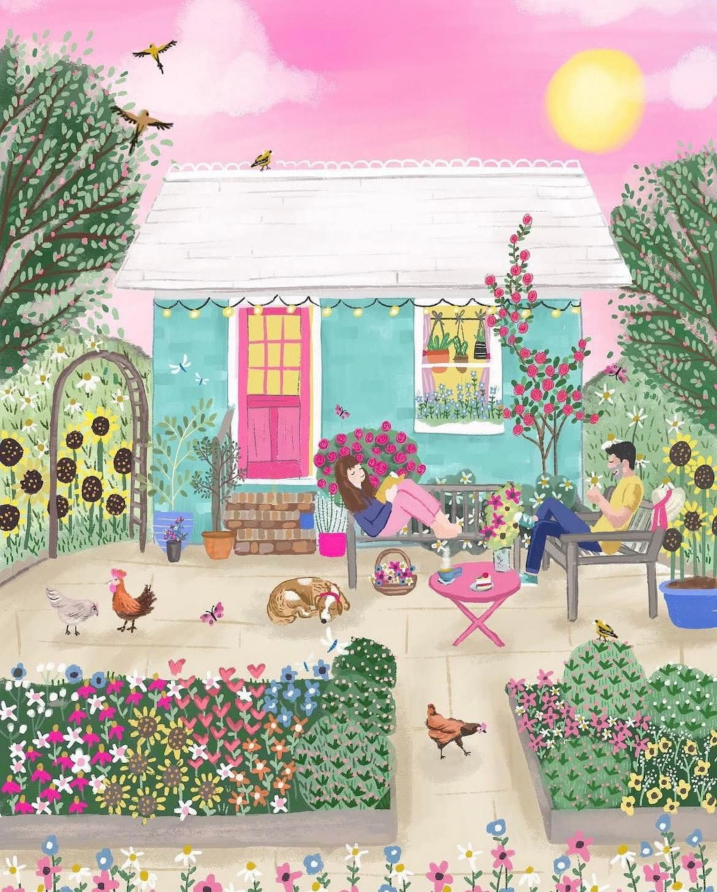 Cottage Garden Scene