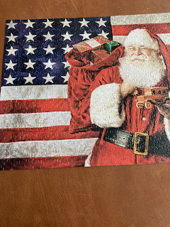 Santa Claus with American Flag