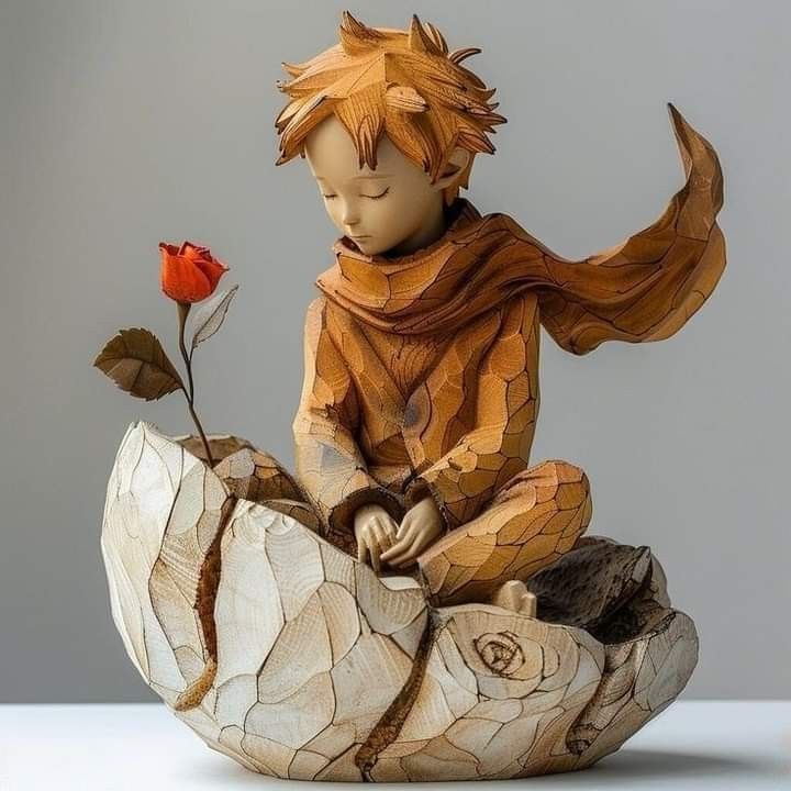 Boy on Fish Sculpture