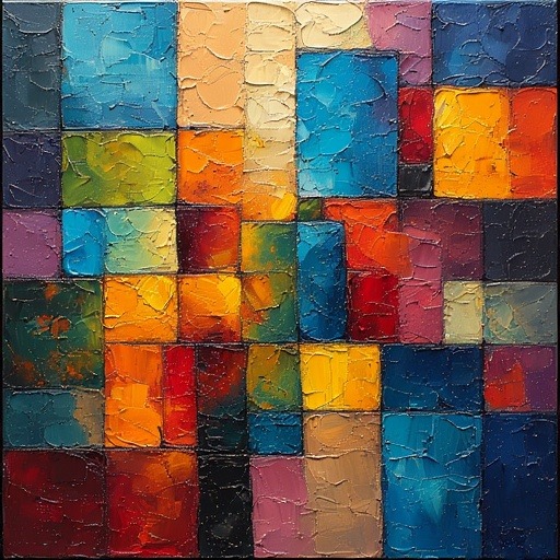 Colorful Abstract Oil Painting