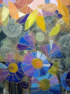 Abstract Mosaic Flowers