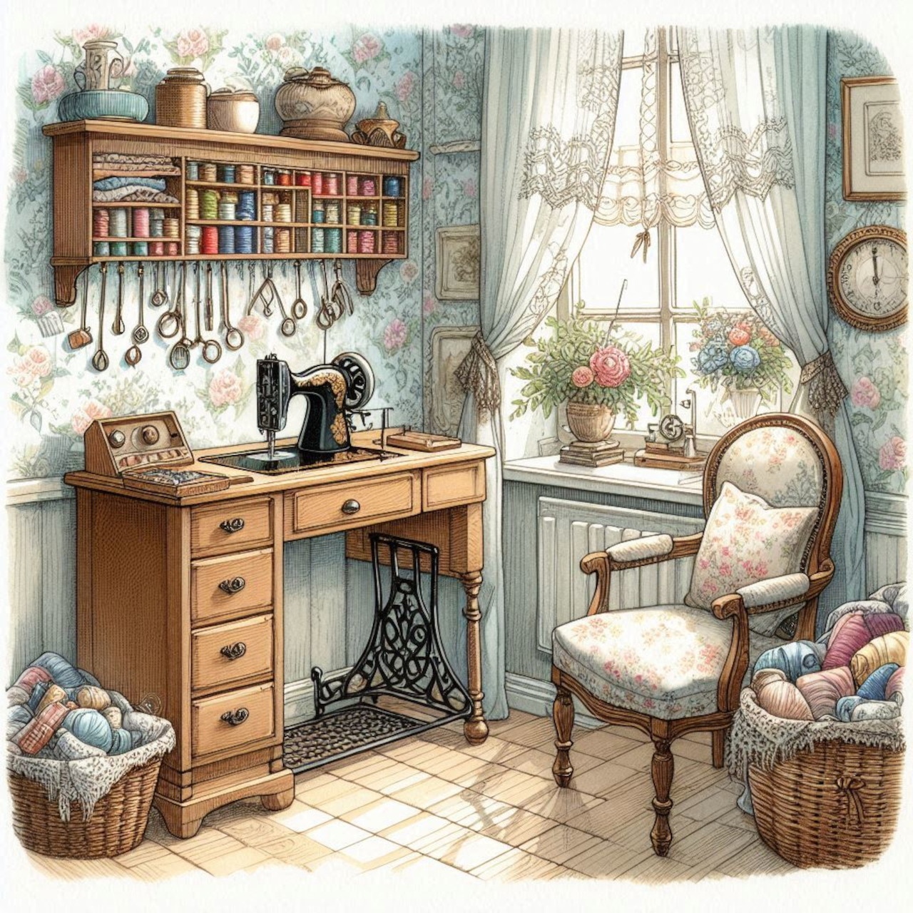 Vintage Sewing Room