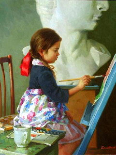 Little Girl Painting