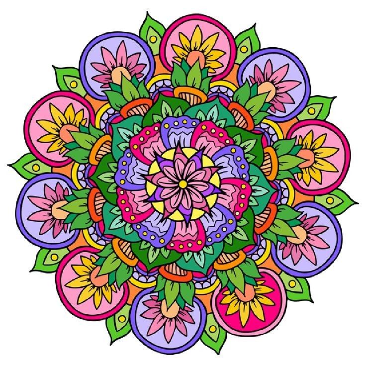 Colorful Floral Mandala