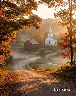 Fogy Autumn Village Church