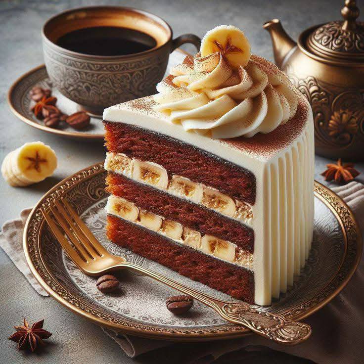 Layered Banana Chocolate Cake