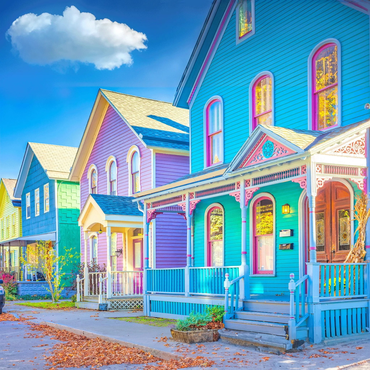 Colorful Victorian Houses