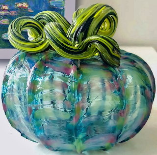 Glass Pumpkin Sculpture