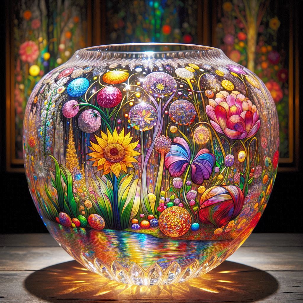 Decorative Glass Flower Vase