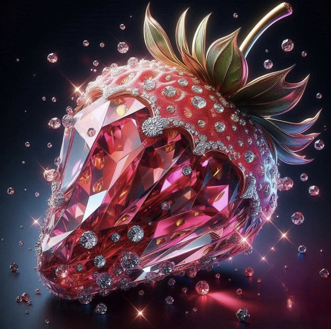 Crystal Strawberry Art