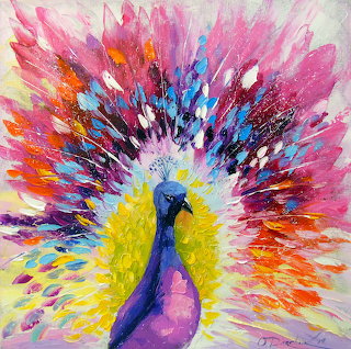 Colorful Peacock Painting