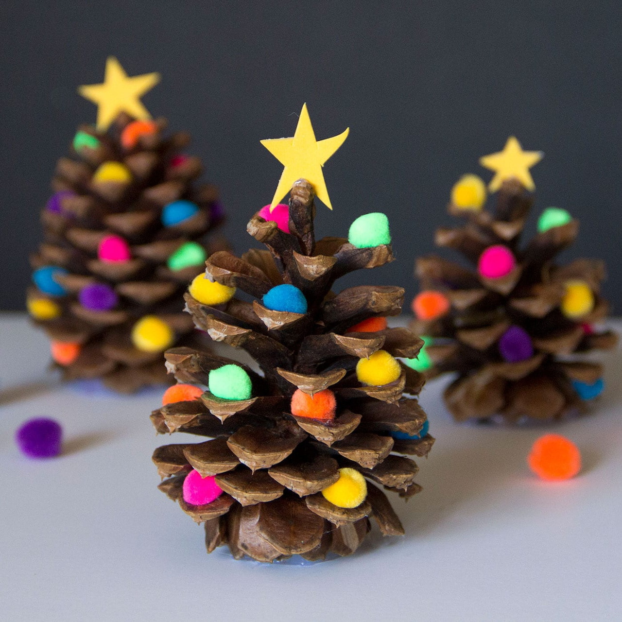 Pinecone Christmas Trees Craft
