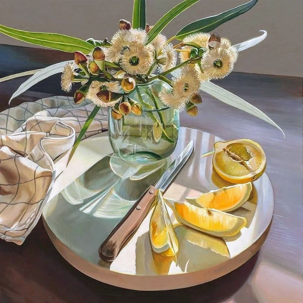 Flowers and Lemon Still Life