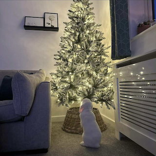 White Christmas Bunny